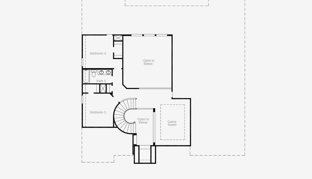 2D floor plan layout of this home in Mustang Lakes 74', Celina, TX (Image 16).