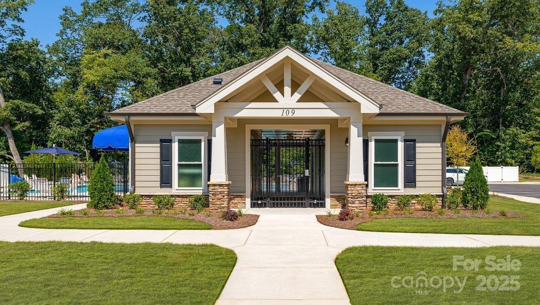 Front exterior of a new home in Calvin Creek, Troutman, NC, highlighting curb appeal (Image 2).