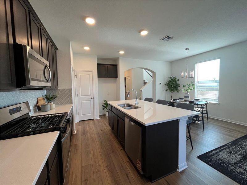 Not actual home-Demonstration purposes only of floorplan layout. Same floorplan, but model home at 8525 Wellspring Loop. Not actual home-Demonstration purposes only of floorplan layout. Same floorplan, but model home at 8525 Wellspring Loop.