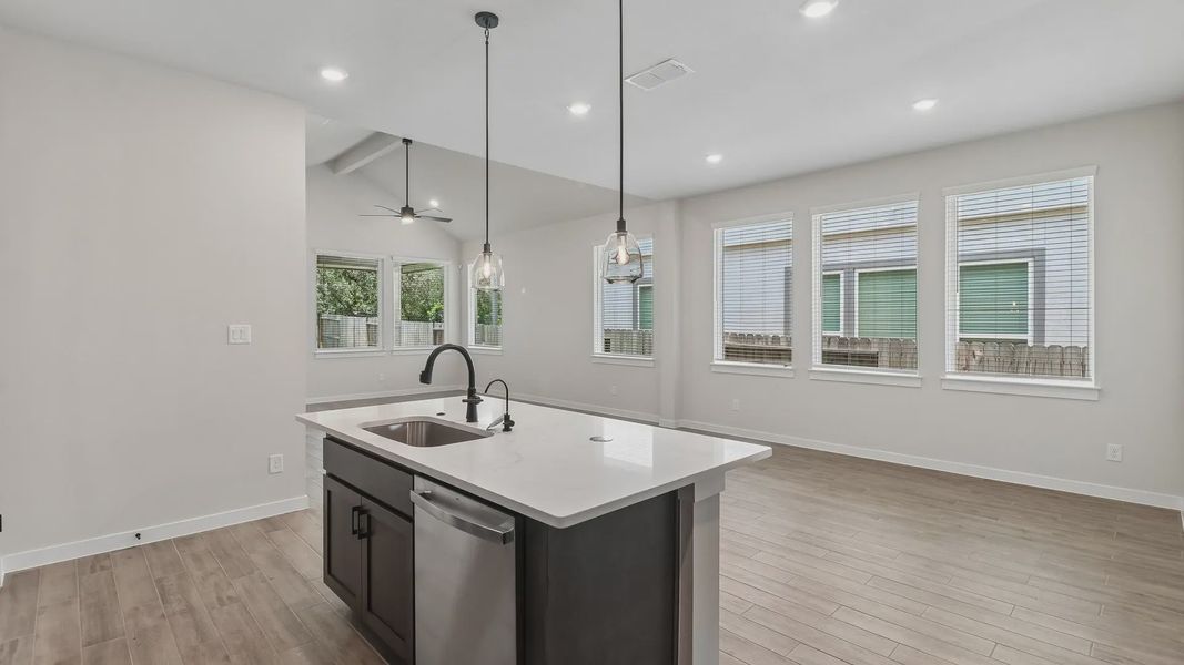Furnished interior view inside a new home in Meyer Ranch 45's, New Braunfels (Image 6).