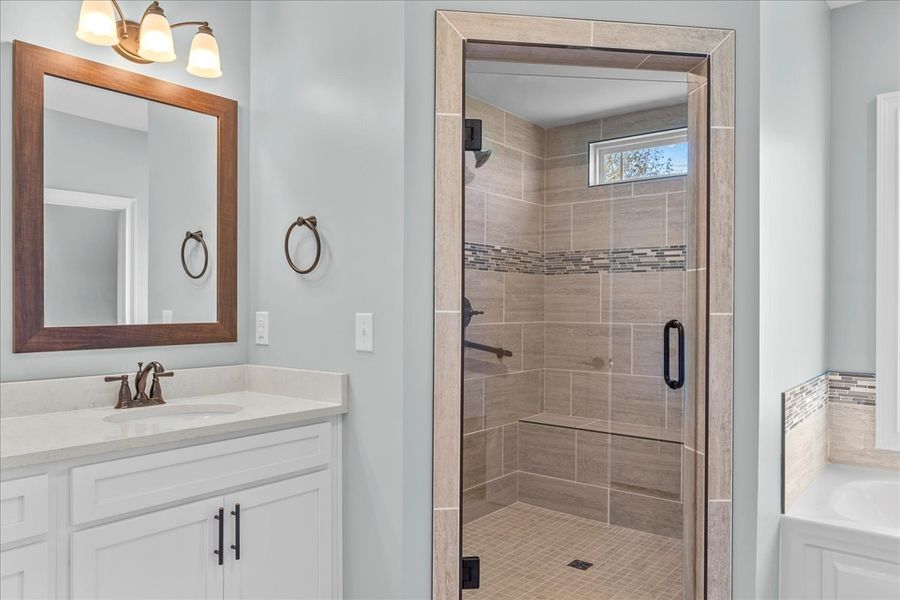 Furnished interior in a model home at Lakeside at Blue Ridge Plantation in Taylors (Image 17).