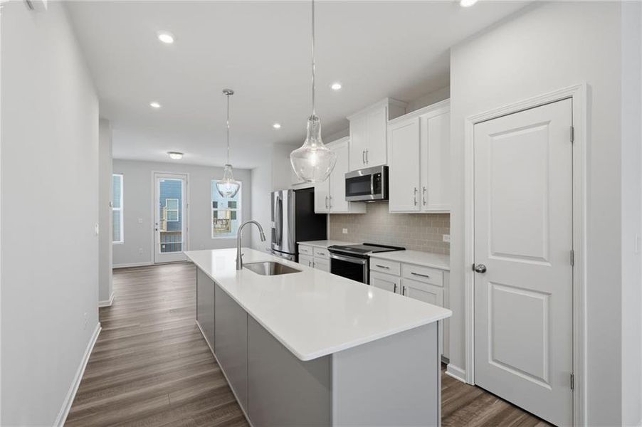 Furnished interior view inside a new home in , Atlanta (Image 6).