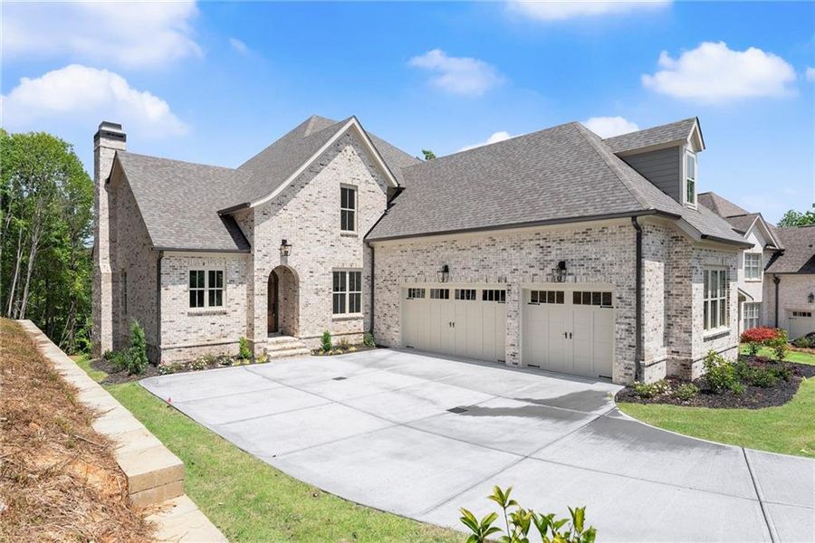 Front exterior of a new home in , Flowery Branch, GA, highlighting curb appeal (Image 25).