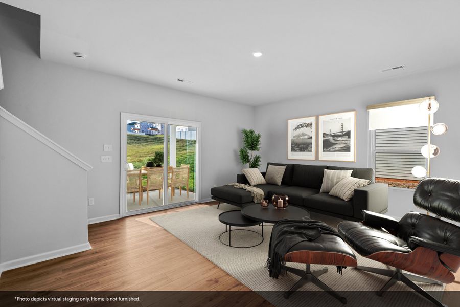 Furnished interior view inside a new home in Hanes Lake, Winston-Salem (Image 8). Furnished interior view inside a new home in Hanes Lake, Winston-Salem (Image 8).