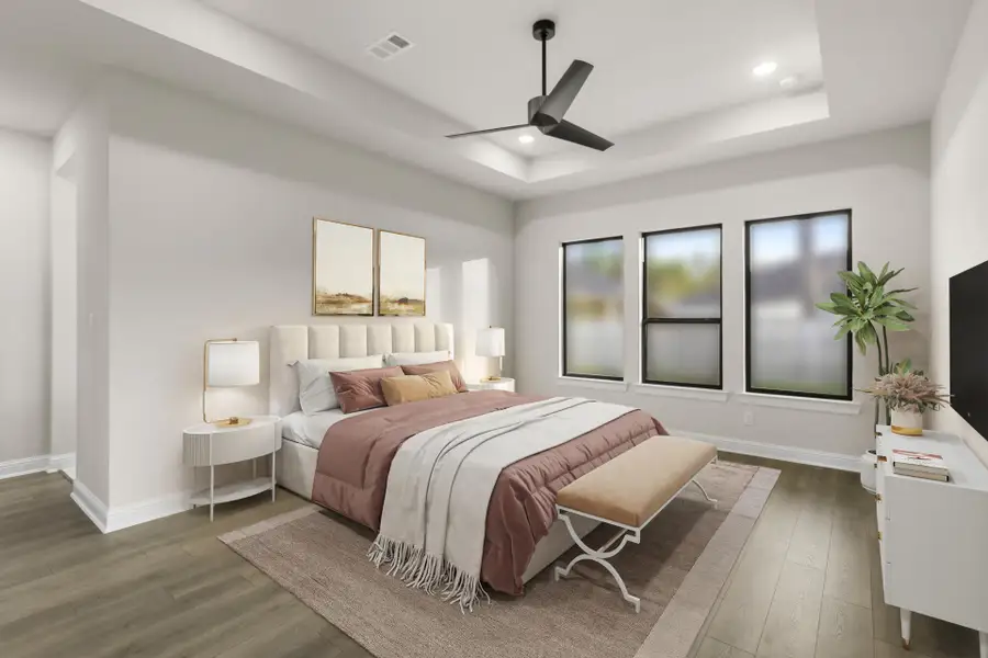 Furnished interior view inside a new home in Fulshear Lakes, Fulshear (Image 4). Furnished interior view inside a new home in Fulshear Lakes, Fulshear (Image 4).