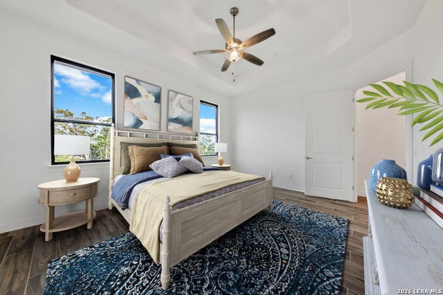 Furnished interior view inside a new home in El Sonido at Campanas, San Antonio (Image 28).