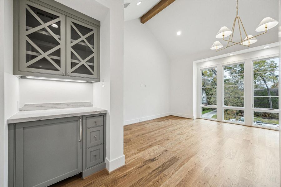 Grand Entrance to Primary Bedroom, including foyer with Coffee Bar (Sub Zero refrigeration). Grand Entrance to Primary Bedroom, including foyer with Coffee Bar (Sub Zero refrigeration).