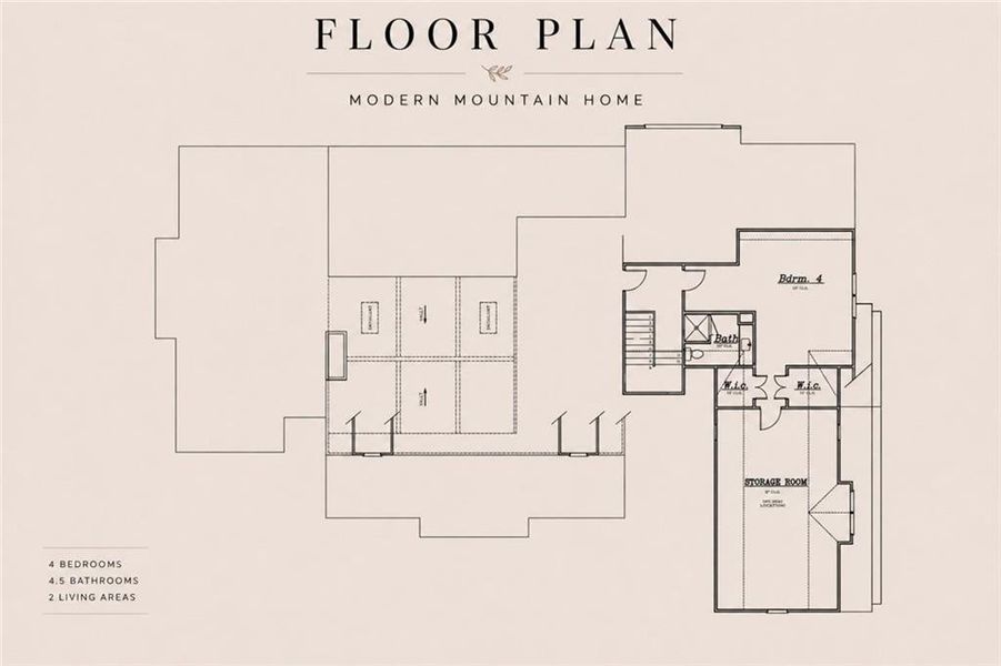 2D floor plan layout of this home in , Dahlonega, GA (Image 3).