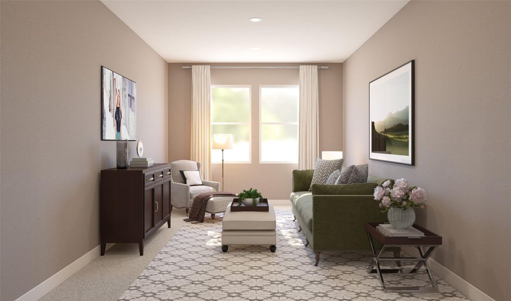 Media room (*Artist rendering used for illustration purposes only.)