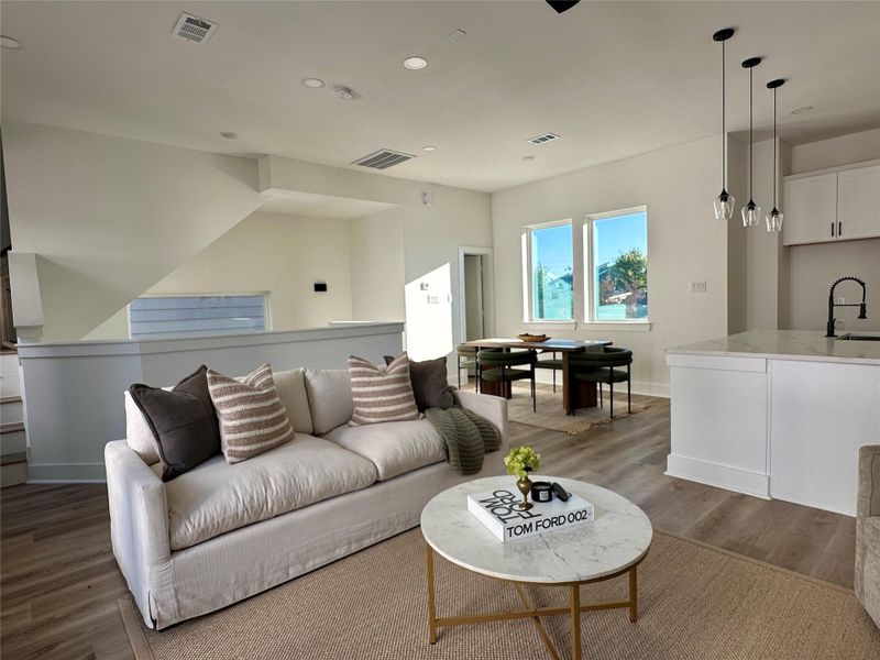 Furnished interior view inside a new home in , Houston (Image 16). Furnished interior view inside a new home in , Houston (Image 16).