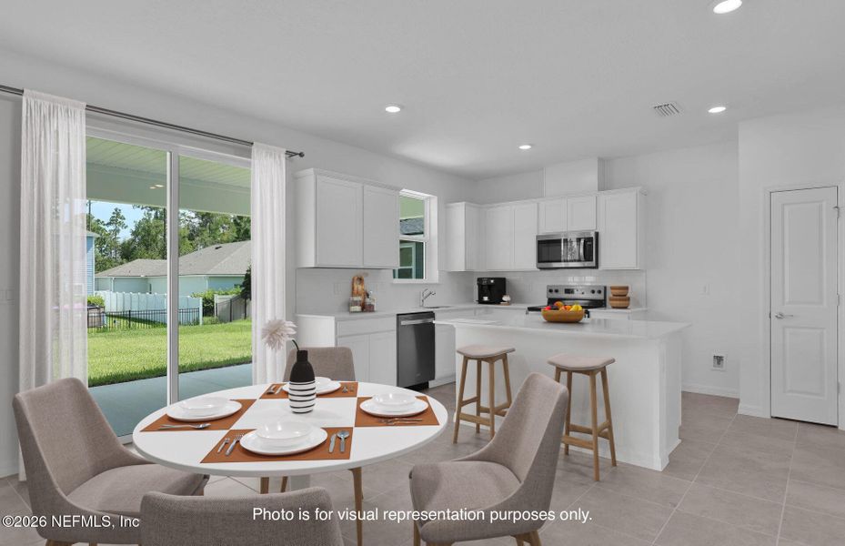 Furnished interior view inside a new home in Hyland Trail, Green Cove Springs (Image 8). Furnished interior view inside a new home in Hyland Trail, Green Cove Springs (Image 8).