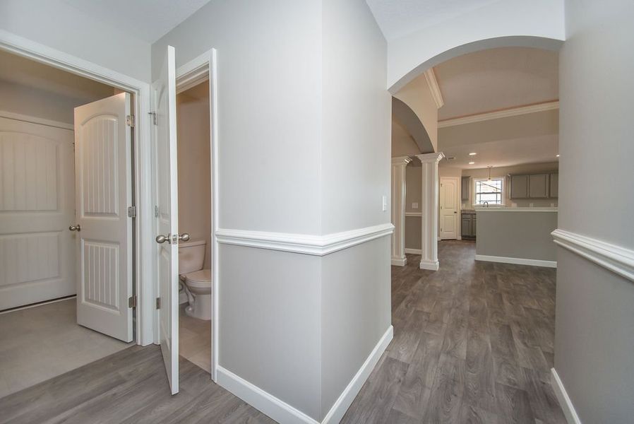 Representative unfurnished interior of a home built from the Beaumont by Enchanted Homes in Guadalupe Heights, Seguin (Image 49).