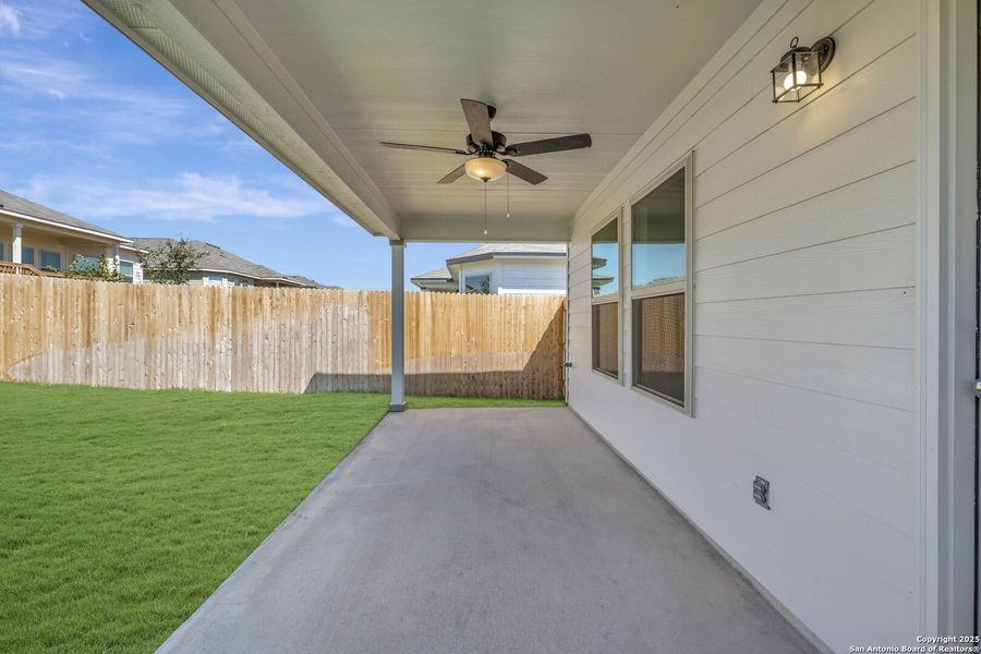 Exterior details and patio area of a home in Greenspoint Heights, Seguin (Image 17). Exterior details and patio area of a home in Greenspoint Heights, Seguin (Image 17).