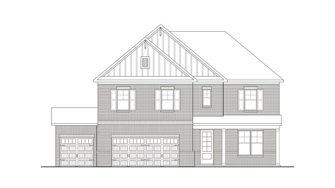Elevation O-G with 3-Car Garage Elevation O-G with 3-Car Garage