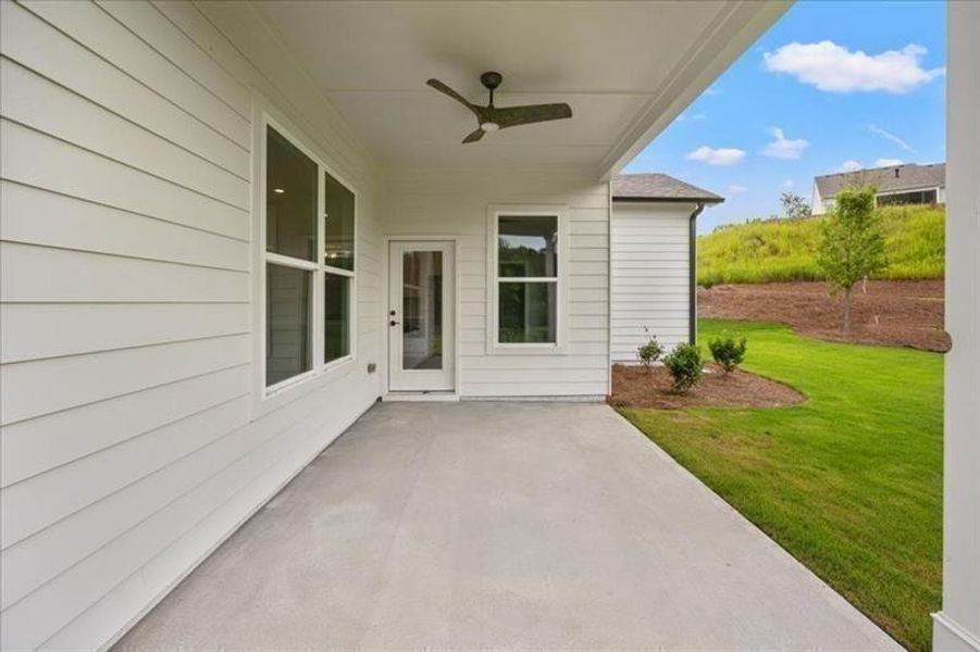 Exterior details and patio area of a home in Cooks Farm, Woodstock (Image 35).