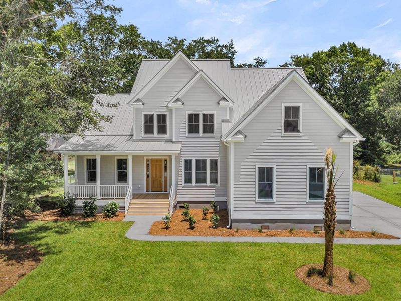 Front exterior of a new home in , Mount Pleasant, SC, highlighting curb appeal (Image 32). Front exterior of a new home in , Mount Pleasant, SC, highlighting curb appeal (Image 32).