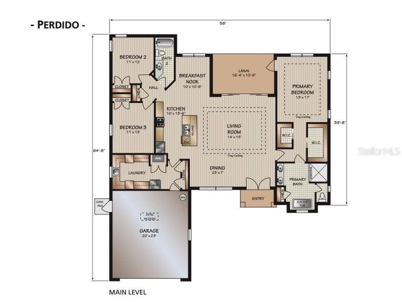 2D floor plan layout of this home in , Beverly Hills, FL (Image 5).