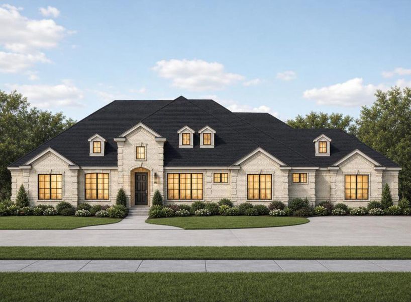 Representative exterior photo of a completed home built from the Grand Whitestone by Grand Homes in Whitestone Estates, Parker, TX (Image 9).