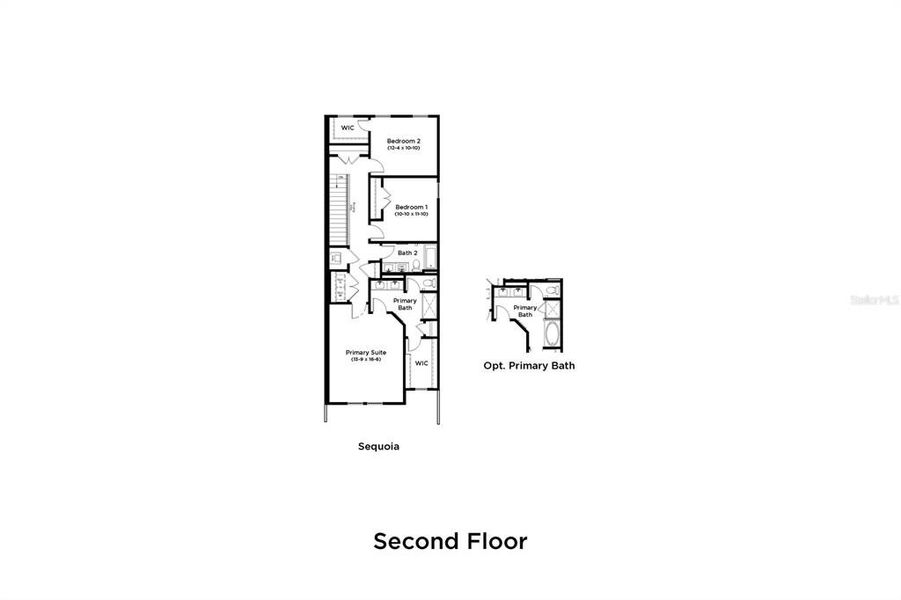 2D floor plan layout of this home in The Brooke, Brandon, FL (Image 4). 2D floor plan layout of this home in The Brooke, Brandon, FL (Image 4).
