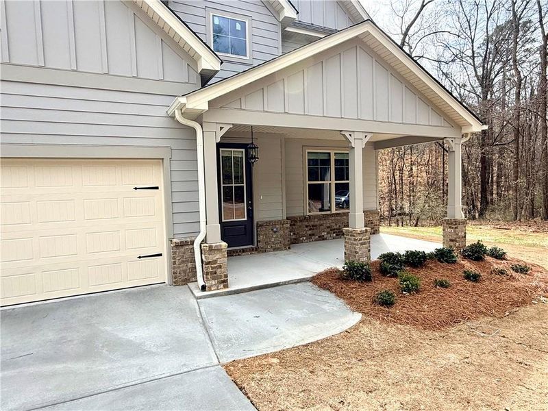 Exterior details and patio area of a home in , Gray (Image 4).
