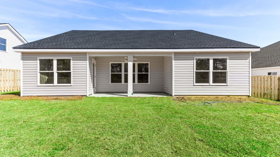 Representative exterior photo of a completed home built from the The Holly by Smith Family Homes in Heritage at New Riverside, Bluffton, SC (Image 20).