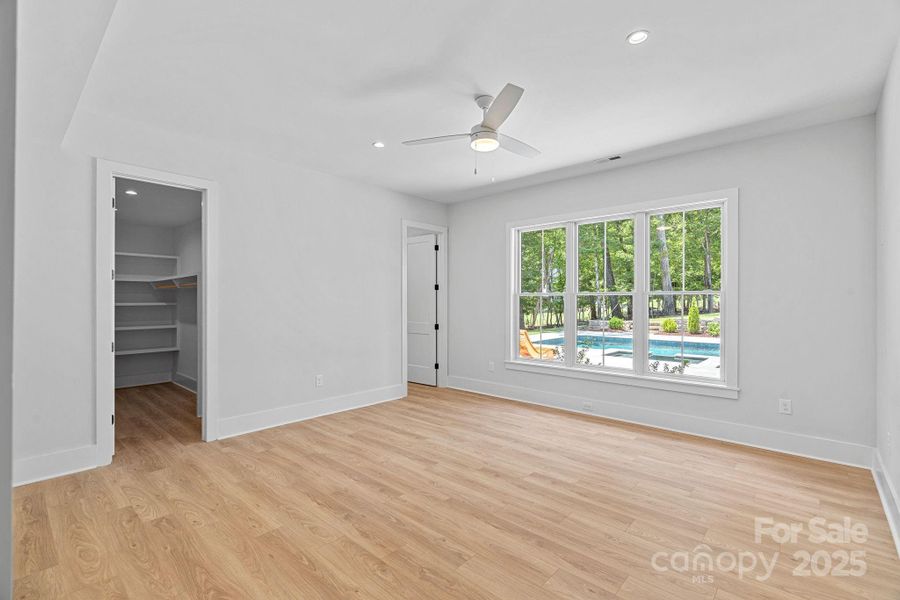 Bedroom #5 in the basement overlooking the pool.