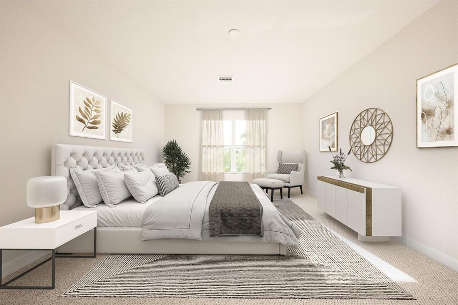 Virtually Staged- Cottage-Master-Bedroom