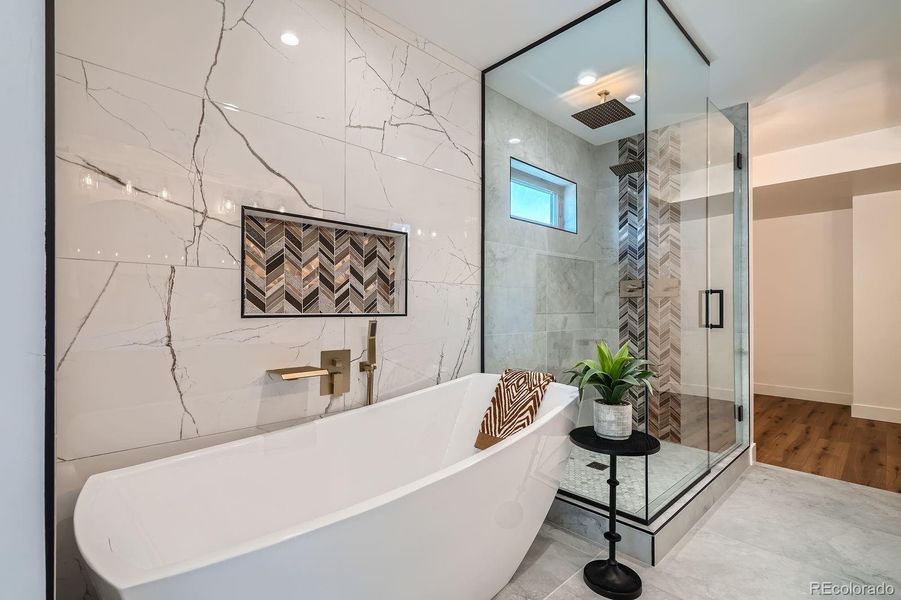 Primary Bathroom Shower & Tub