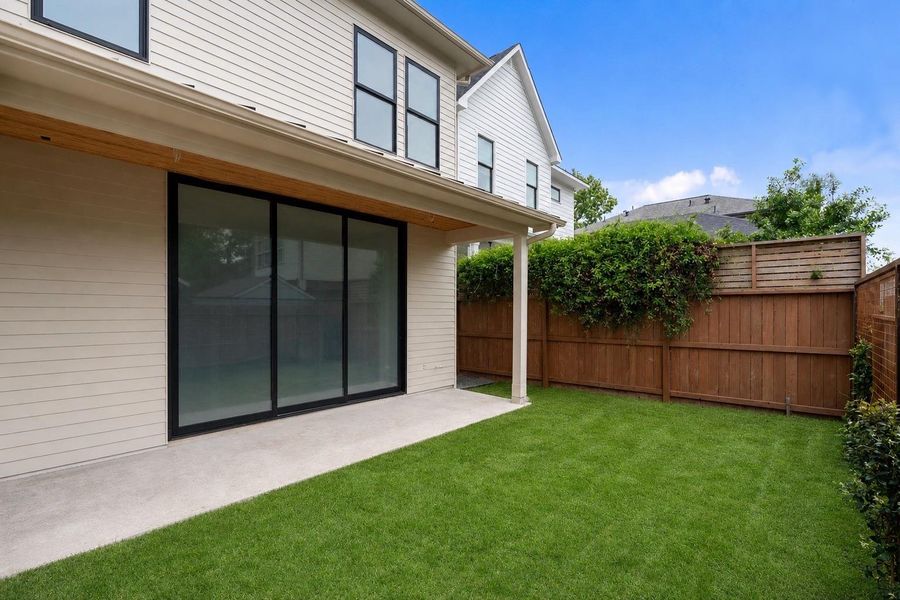 Exterior details and patio area of a home in , Houston (Image 29).