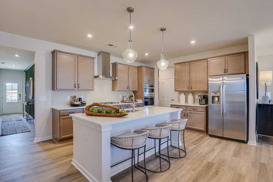 Furnished interior view inside a new home in The Beacon at Old Peachtree Single Family Homes, Lawrenceville (Image 215).