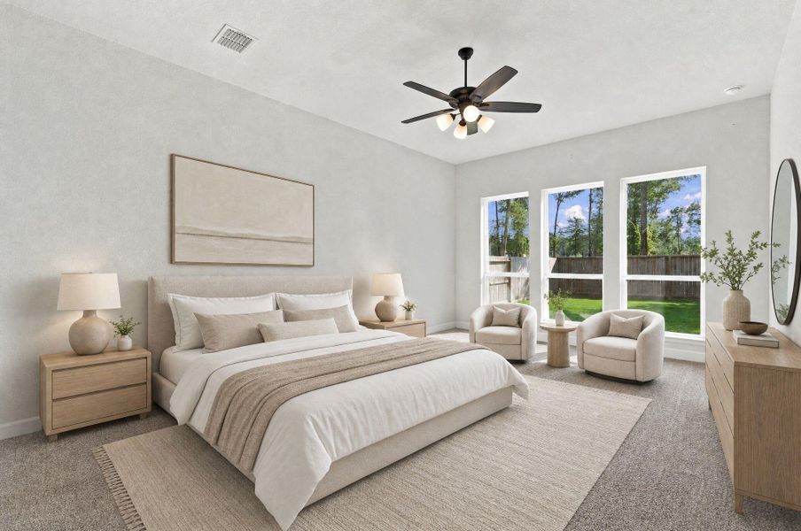 Furnished interior view inside a new home in The Highlands, Porter (Image 5).