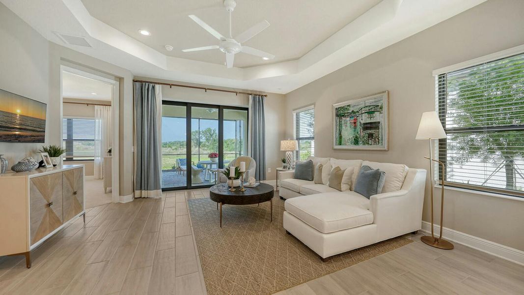 Furnished interior view inside a new home in Vistera of Venice Real Estate and Homes for Sale in Venice, FL - Neal Communities, Nokomis (Image 10). Furnished interior view inside a new home in Vistera of Venice Real Estate and Homes for Sale in Venice, FL - Neal Communities, Nokomis (Image 10).