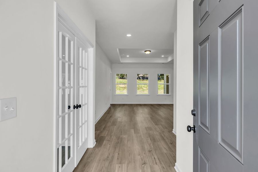 Entry foyer with access to your office on the left.