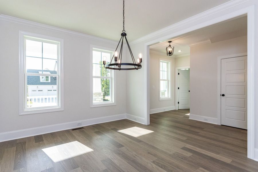 Representative unfurnished interior of a home built from the Essington Craftsman Foursquare by Homes by Dickerson in The View, Durham (Image 8).