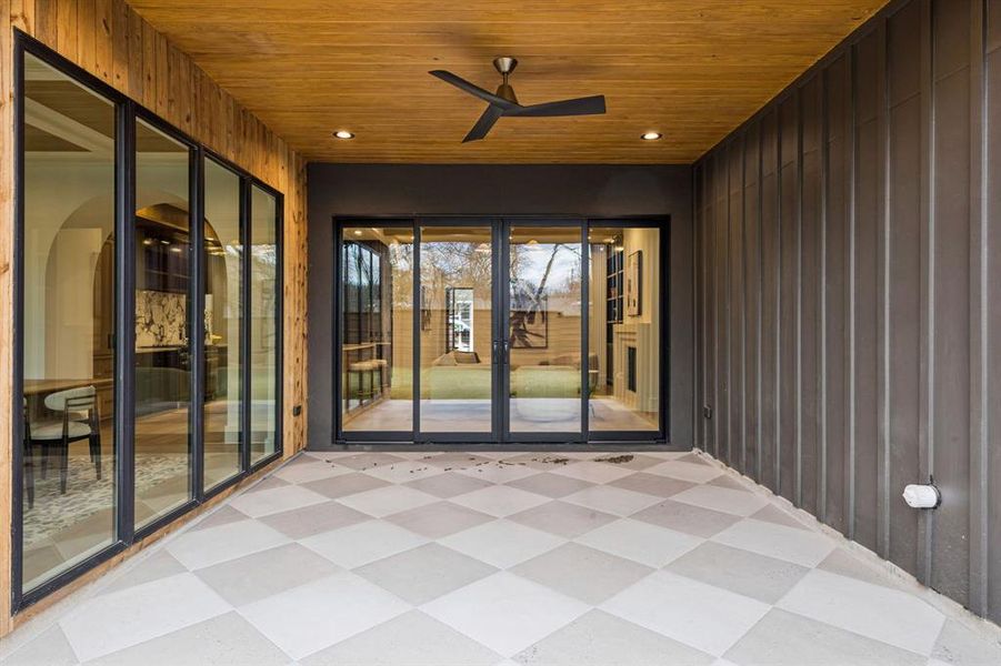 Exterior details and patio area of a home in , Dallas (Image 25).