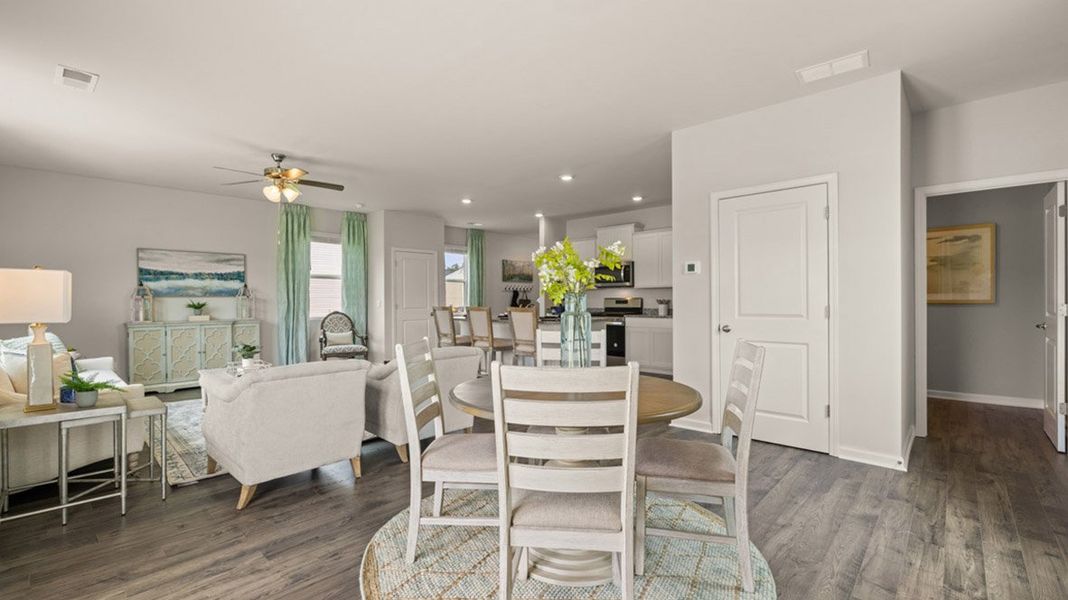 Representative furnished interior of a home built from the Elston by D.R. Horton in The Islands, Beech Island (Image 11).