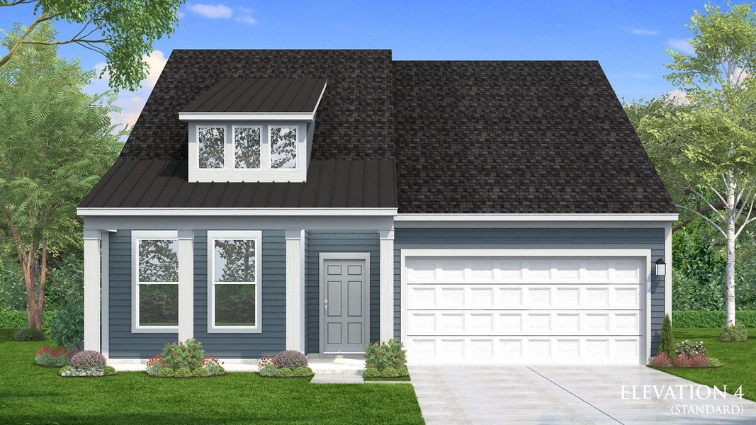 Representative exterior photo of a completed home built from the Chelsea by DRB Homes in Mason Glenn, Franklinton, NC (Image 14).