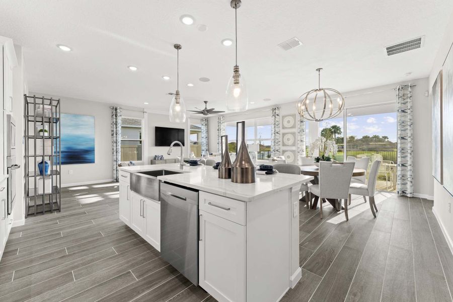 Kitchen & Dining Room | Sherwood | Eagle Crest | New Homes in Grant Valkaria, FL | Landsea Homes