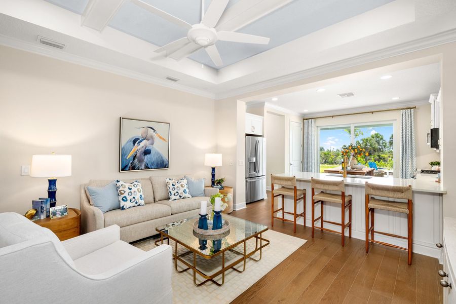 Representative furnished interior of a home built from the Liberty 4 by Neal Communities in Palmera, Venice (Image 9).