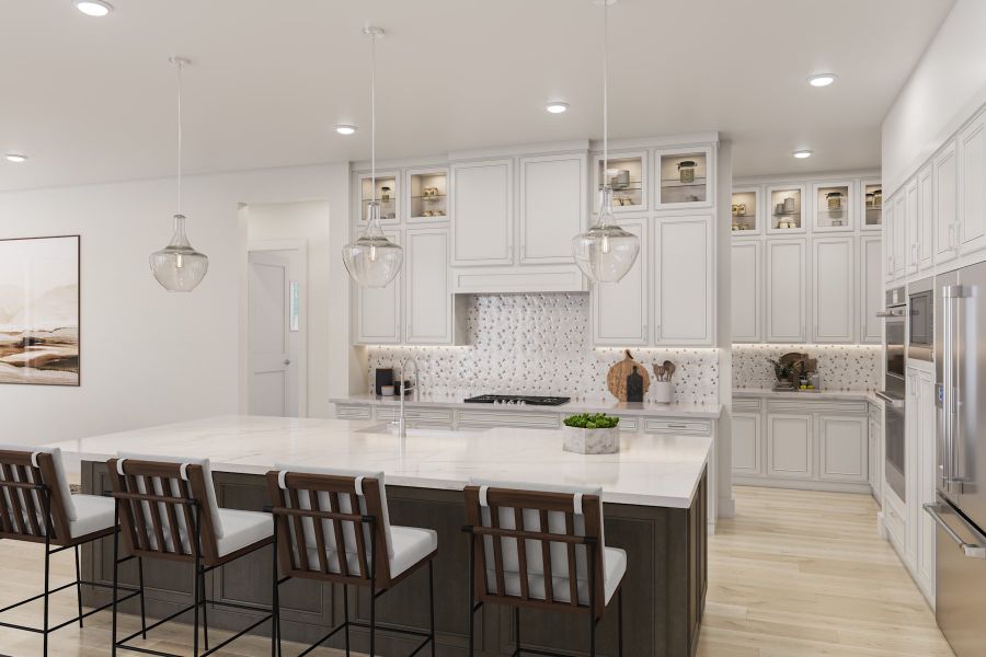 Representative furnished interior of a home built from the Salerno by Tri Pointe Homes in Woodson’s Reserve, Spring (Image 24).