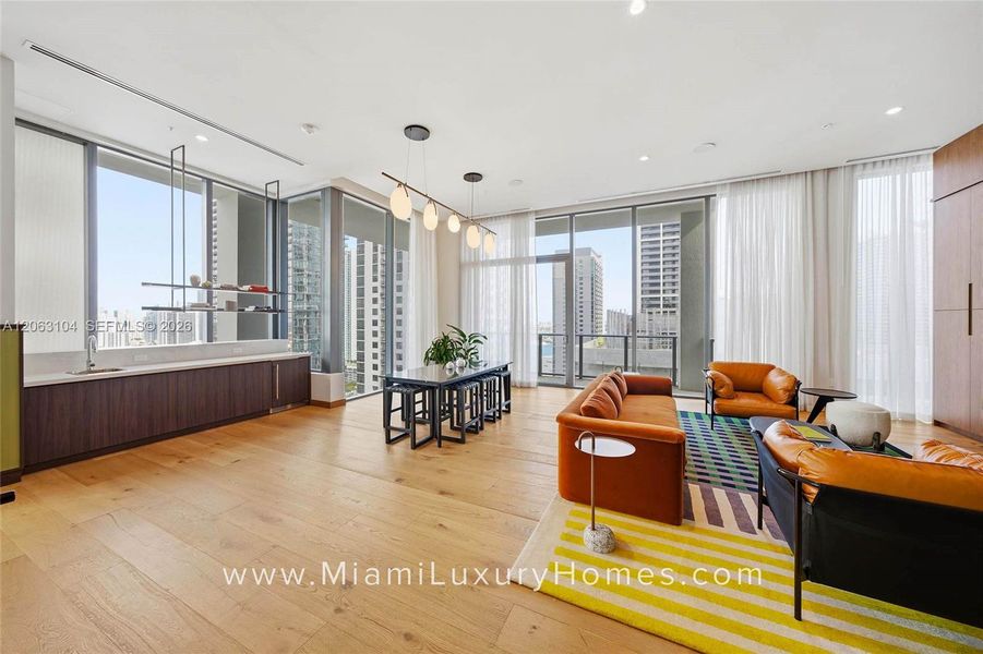 Furnished interior view inside a new home in , Miami (Image 25).