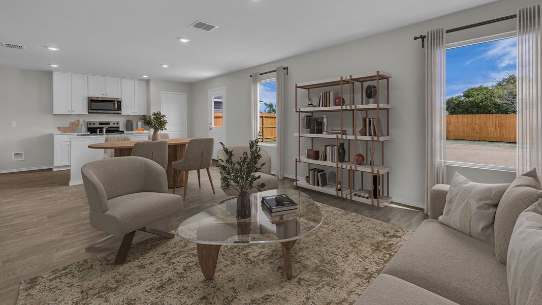 Representative furnished interior of a home built from the The Davis by D.R. Horton in Ladera, Luling (Image 4).