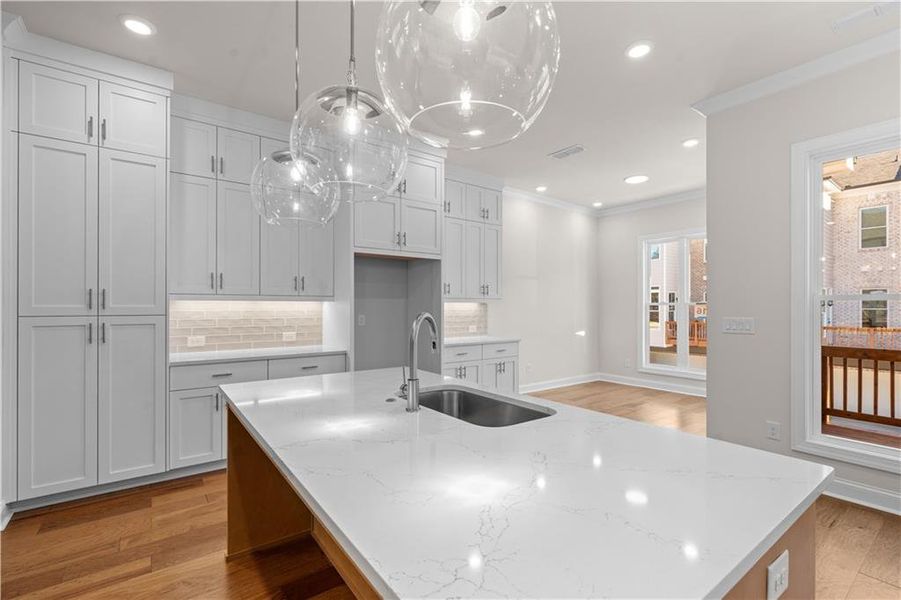 Furnished interior view inside a new home in Ward's Crossing Townhomes, Johns Creek (Image 17).