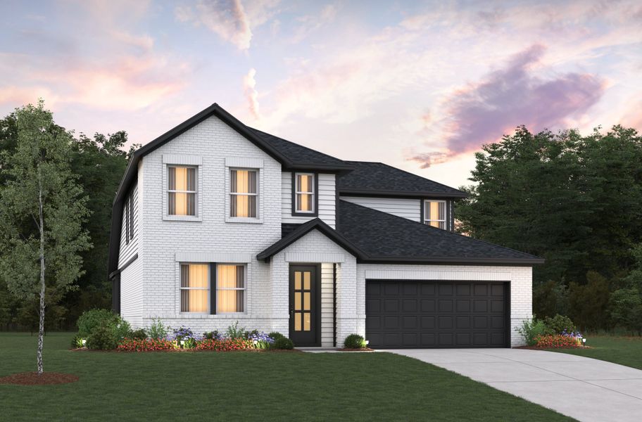 Representative exterior photo of a completed home built from the Cascade by Beazer Homes in Sorella: Landmark Collection, Tomball, TX (Image 12). Representative exterior photo of a completed home built from the Cascade by Beazer Homes in Sorella: Landmark Collection, Tomball, TX (Image 12).