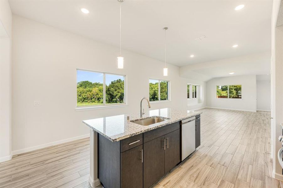 Furnished interior view inside a new home in Bear Creek Elements, Lavon (Image 8). Furnished interior view inside a new home in Bear Creek Elements, Lavon (Image 8).