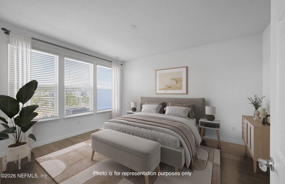 Furnished interior view inside a new home in Del Webb Wildlight, Yulee (Image 13).