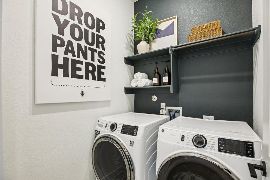 Furnished interior view inside a new home in Bridgeland, Cypress (Image 36).