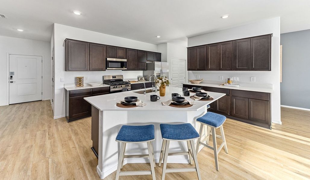 Furnished interior view inside a new home in Hanson Ridge, Vail (Image 5). Furnished interior view inside a new home in Hanson Ridge, Vail (Image 5).