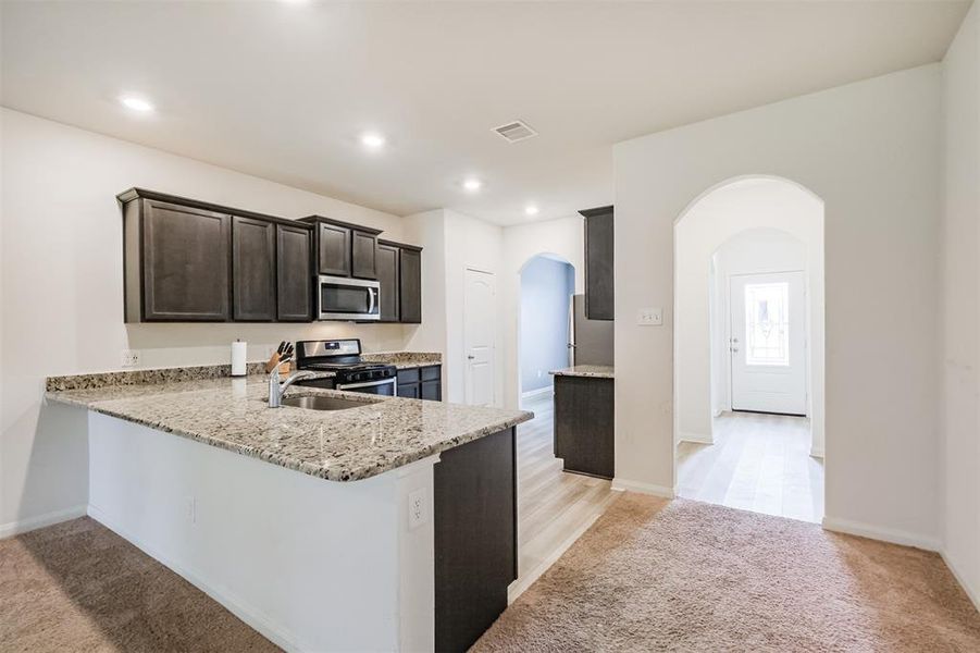 View of kitchen.