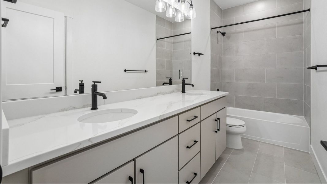 Furnished interior view inside a new home in Dillon Pointe - Journey, Broomfield (Image 28).